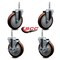 Service Caster 5 Inch Maroon Polyurethane Wheel Swivel 34 Inch Threaded Stem Caster Set 2 Brakes SCC SCC-TS20S514-PPUB-MRN-34212-2-TLB-2 - alternate 4